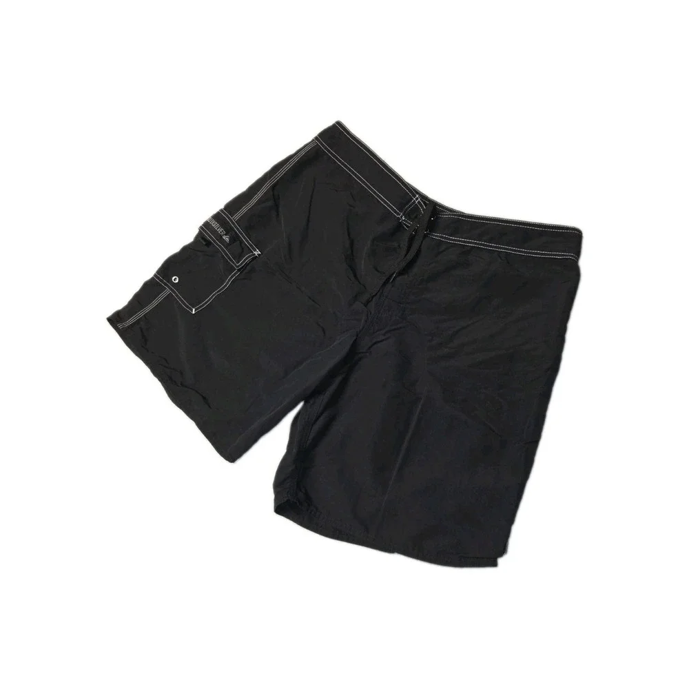 Quiksilver Mens Black Contrast Stitch Nylon Cargo Board Shorts Size 36 Q101412